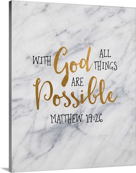 Handlettered Bible Verse - Matthew 19:26 Wall Art, Canvas Prints, Framed Prints, Wall Peels ...