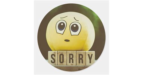 Sorry Sticker | Zazzle