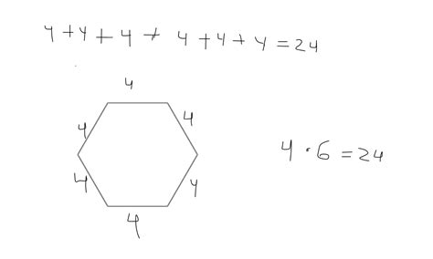 The perimeter of a regular hexagon is 24 m. How long is each side? 3 m ...