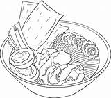 Premium Vector  Ramen Hand Drawn Fast Food Illustration sketch template