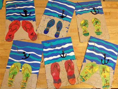 A Teacher's Bag of Tricks: Beachy Flip-Flop Art