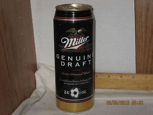 24 FL. OZ. Miller Genuine Draft Beer, soccer motif MGD beer can 709 ml | eBay