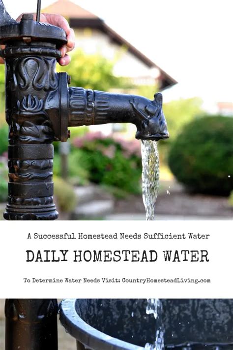 Daily Homestead Water Needs (Determining Amounts Necessary) – Country Homestead Living – Living ...