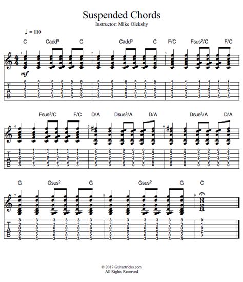 Guitar Lessons: Suspended Chords