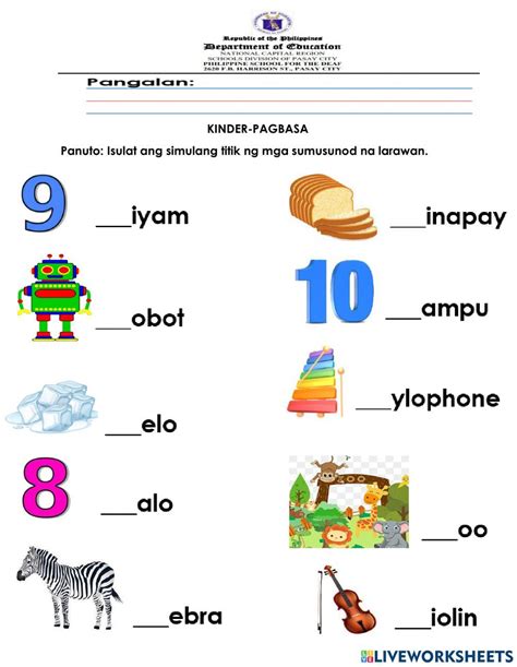 Pagbasa-simulang titik (r-z) worksheet in 2022 | Free math worksheets ...