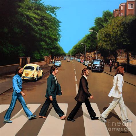 The Beatles Abbey Road Painting by Paul Meijering