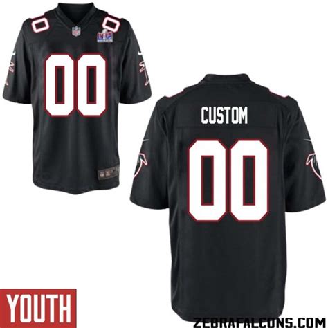 Custom Atlanta Falcons Super Bowl LVIII Alternate Game Jersey Black ...