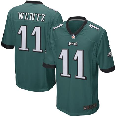 Nike Carson Wentz Philadelphia Eagles Youth Green Game Jersey