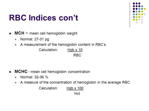 Mchc formula - Fetilaid