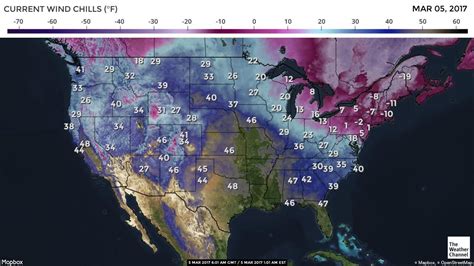 Current US Wind Chill Map | Map, Wind chill, Weather map