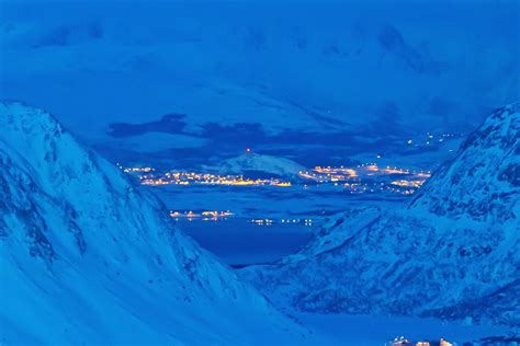 Arctic winter night landscape photos - VAST