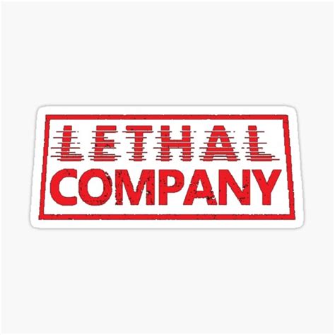 "Lethal company game logo" Sticker for Sale by InlandWaterways | Redbubble