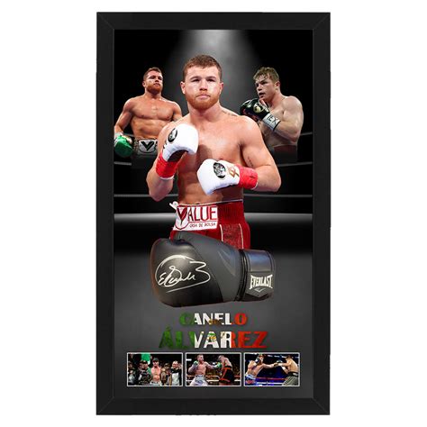 Boxing - Canelo Alvarez Signed & Framed Boxing Glove | Taylormade ...