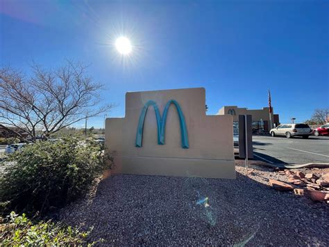 World's First Teal McDonald's Arches: world record in Sedona, Arizona