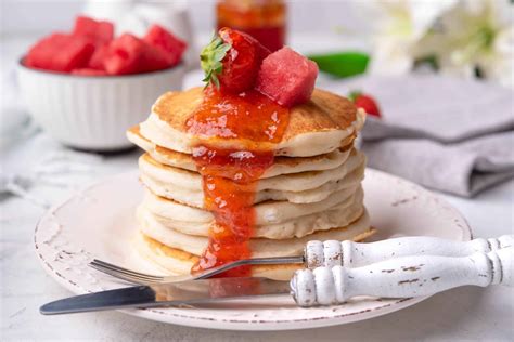 Pancakes With Watermelon Jam – Vegan in the Freezer