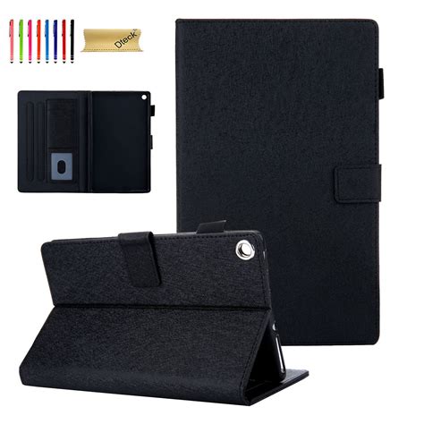 Kindle Fire HD 8 Case, Dteck PU Leather Magnetic Flip Folio Stand Case Cover Built-in Card Slots ...