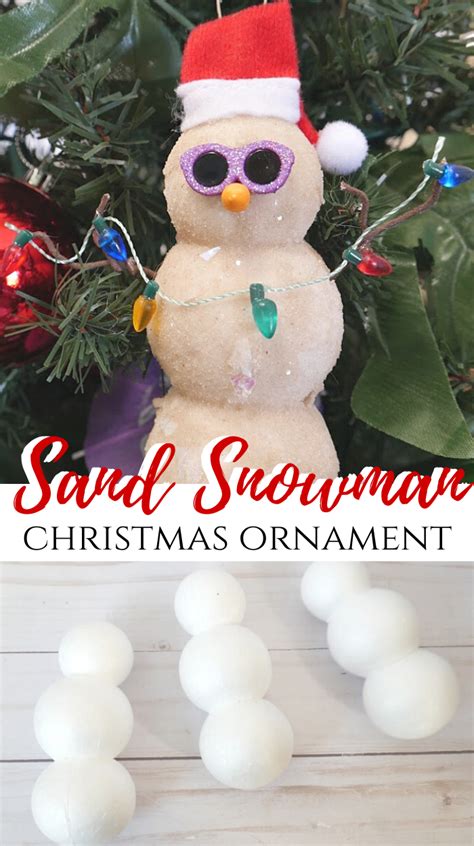 DIY Sand Snowman Ornament - My Pinterventures