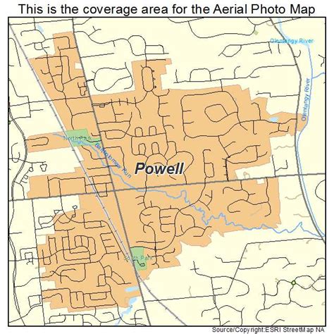 Aerial Photography Map of Powell, OH Ohio