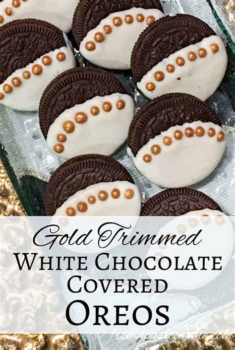 Gold Trimmed White Chocolate Covered Oreos - Entertaining Diva Recipes ...