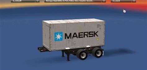 Standalone 20ft 2 Axles Container Trailer mod - ATS Mod | American ...