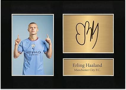 Erling Haaland Autograph Manchester City Signed Photo Printed Gifts Man City A4 Printed ...