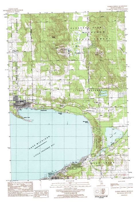 Harbor Springs topographic map, MI - USGS Topo Quad 45084d8