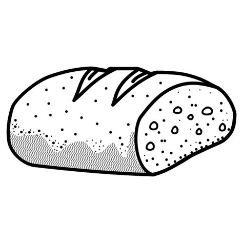 Outline vector image of bread | Free SVG