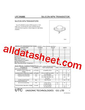 2N3055 Datasheet(PDF) - Unisonic Technologies