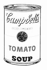 Campbells Soup Can Coloring Page Sketch sketch template