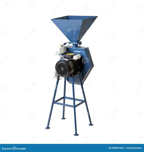 Portable Electric Grain Crusher for Farm. Isolate. Agricultural Equipment for the Preparation of ...