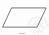 Parallelogram  Coloring Page sketch template