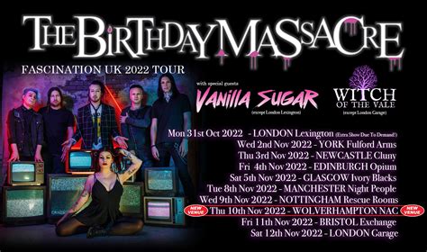 THE BIRTHDAY MASSACRE - Fascination UK 2022 Tour at Ivory Blacks, Glasgow on 5th Nov 2022 | Fatsoma