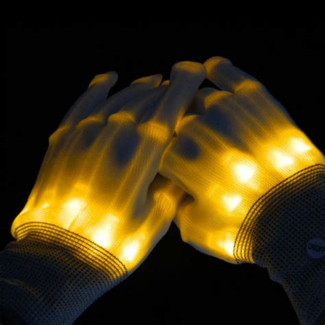 LED Colorful Gloves - Red - White - 6 Colors Available - ApolloBox