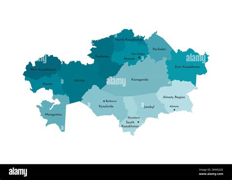 Vector isolated illustration of simplified administrative map of ...