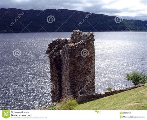 Urquhart Castle ruins stock photo. Image of loch, water - 25596704