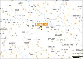 Loznica (Serbia and Montenegro) map - nona.net