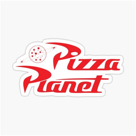 "pizza planet logo" Sticker for Sale by Leyzel | Redbubble