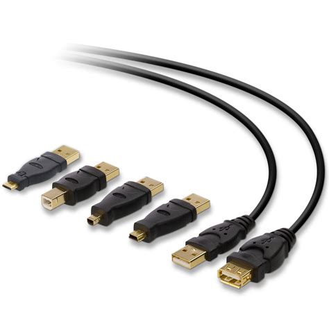 Belkin USB 5-N-1 Cable Kit with Adapters, 16 ft. - TVs & Electronics ...