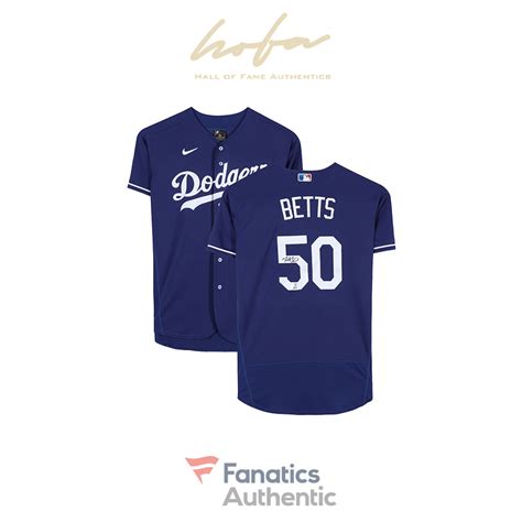 Mookie Betts Los Angeles Dodgers Autographed Blue Nike Authentic Jersey ...