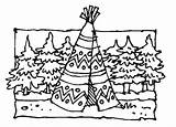 Teepee Coloring Pages sketch template