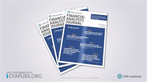 The newly revitalized CFA Institute Financial Analysts Journal