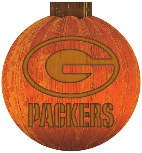 Green Bay Packers Pumpkin Sign for Halloween | Pumpkin sign, Gold number balloons, Green bay ...