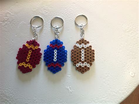 Football keychains www.etsy.com/shop/beadneads Easy Perler Beads Ideas, Easy Perler Bead ...