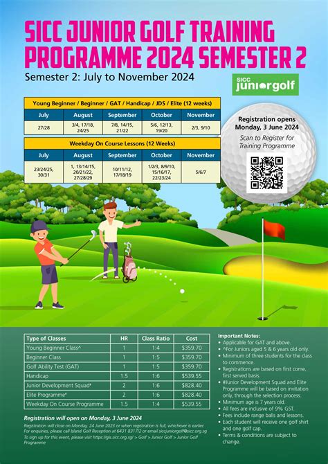 JUNIOR GOLF TRAINING PROGRAMME – The Singapore Island Country Club