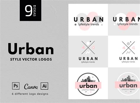 Urban style vector logos by Lina | 9"IDEAS on Dribbble