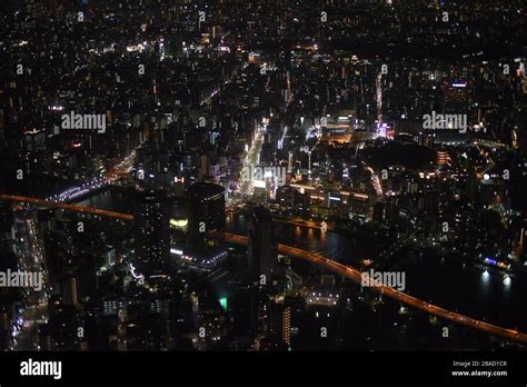 Tokyo Skytree Night View from the top of the observation deck Stock Photo - Alamy