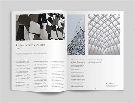 Minimalist Magazine Layout on Behance