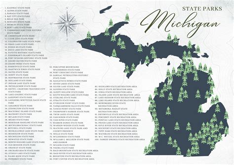 Michigan State Park Map: 100 Places to Enjoy the Outdoors