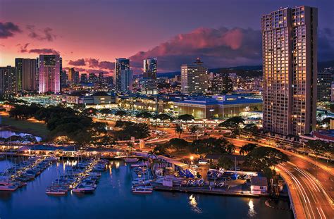 Honolulu City Lights Photograph by Hawaii Fine Art Photography