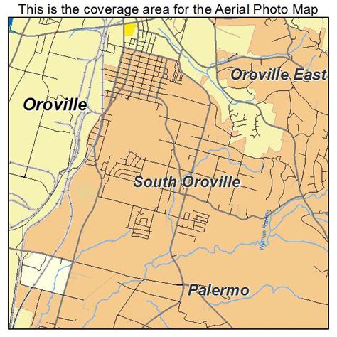 Aerial Photography Map of South Oroville, CA California